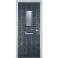 Door-Stop 1 Square Anthracite Grey Left Hand Composite Door - 840 x 2100mm