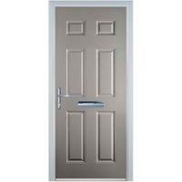 Door-Stop 6 Panel Agate Grey Right Hand Composite Door - 920 x 2100mm