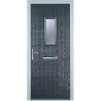 Door-Stop 1 Square Anthracite Grey Right Hand Composite Door - 840 x 2100mm