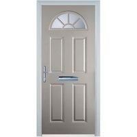 Door-Stop 4 Panel Sunburst Agate Grey Right Hand Composite Door - 840 x 2100mm