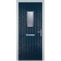 Door-Stop 1 Square Blue Left Hand Composite Door - 920 x 2100mm