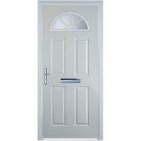 Door-Stop 4 Panel Sunburst White Right Hand Composite Door - 840 x 2100mm