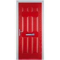 Door-Stop 6 Panel Red Right Hand Composite Door - 920 x 2100mm
