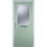 Door-Stop Cottage Half Glazed Chartwell Green Right Hand Composite Door - 920 x 2100mm