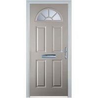 Door-Stop 4 Panel Sunburst Agate Grey Left Hand Composite Door - 840 x 2100mm