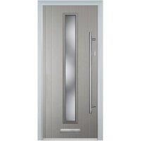 Door-Stop Cottage Agate Grey Left Hand Composite Door with Long Narrow Glazing - 920 x 2100mm