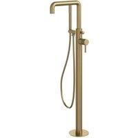 Melbury Pro Floor Standing Bath Shower Mixer - Brushed Brass