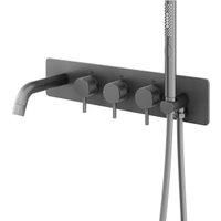 Melbury Pro Wall Mounted Concealed Bath Shower Mixer - Matt Anthracite