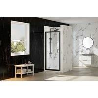 Nexa By Merlyn 6mm Framed Black Pivot Shower Door Only - 1900 x 900mm