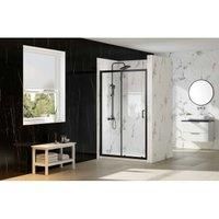 Nexa By Merlyn 6mm Framed Black Sliding Door Only - 1900 x 1400mm