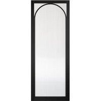 LPD Internal Melrose Reeded Glazed Pre-Finished Black Solid Core Door - 838 x 1981mm