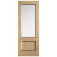 LPD Internal Murcia Clear Glazed Pre-Finished Oak Solid Core Door - 686 x 1981mm