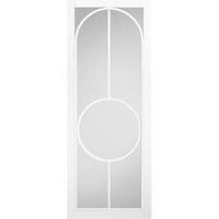 LPD Internal Bowery Clear Glazed Primed White Solid Core Door - 838 x 1981mm