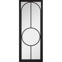 LPD Internal Bowery Clear Glazed Pre-Finished Black Solid Core Door - 686 x 1981mm