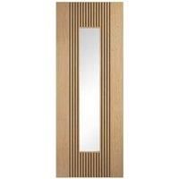LPD Internal Sydney Clear Glazed Pre-Finished Oak Solid Core Door - 762 x 1981mm