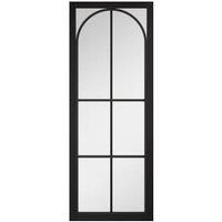 LPD Internal Astoria Clear Glazed Pre-Finished Black Solid Core Door - 686 x 1981mm