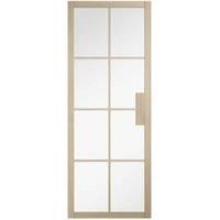 LPD Internal Malvern Clear Glazed Pre-Finished Blonde Oak Solid Core Door - 838 x 1981mm