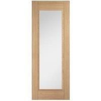 LPD Internal Carini Clear Glazed 1L Unfinished Oak Solid Core Door - 762 x 1981mm