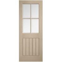 LPD Internal Mexicano Clear Bevelled Glazed Pre-Finished Blonde Oak Solid Core Door - 686 x 1981mm