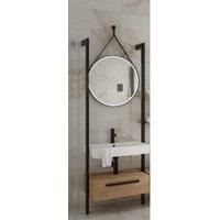 Wickes Rimini Wall System Vanity Unit Only with White Basin - 600mm
