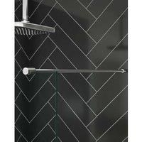 Nexa By Merlyn 1m Round Bracing Bar for 8mm Frameless Wetroom Shower Screens - Chrome