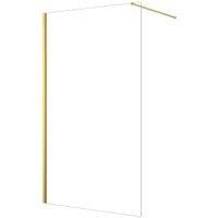 Nexa By Merlyn 1m Round Bracing Bar for 8mm Frameless Wetroom Shower Screens - Brushed Brass