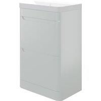Wickes Malmo Gloss White Freestanding J Pull Compact Vanity Unit & Basin - 500 x 350mm
