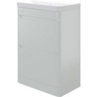 Wickes Malmo Gloss White Freestanding J Pull Compact Vanity Unit & Basin - 600 x 350mm