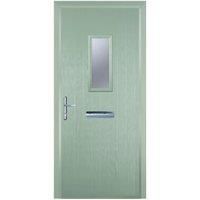 Door-Stop 1 Square Chartwell Green Right Hand Composite Door with Colour-Matched Frame - 920 x 2100mm