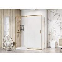 Roman Liberty 8mm RH Brushed Brass Single Sliding Shower Door Only for Side Panel Fitting - 2000 x 1700mm