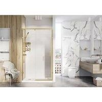 Roman Liberty 8mm RH Brushed Brass Single Sliding Shower Door for Recess Fitting - 2000 x 1400mm