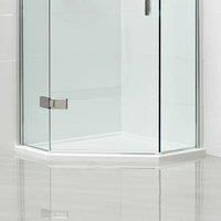 Roman 40mm Neo Angle Right Hand Anti Slip Matt White Shower Tray - 1200 x 900mm