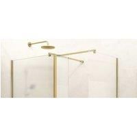 Roman Haven Select Brushed Brass Side Panel Brace Kit for use with Straight & 45 Square Brushed Brass Brace Kit