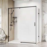 Roman Liberty 8mm RH Black Single Sliding Shower Door Only for Side Panel Fitting - 2000 x 1700mm