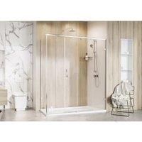 Roman Liberty 8mm LH Chrome Single Sliding Shower Door Only for Side Panel Fitting - 2000 x 1700mm