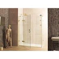 Roman Liberty 8mm Brushed Brass Hinge Door Only for 2 In-line Panels & Side Panel Fitting - 2000 x 685mm