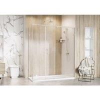 Roman Liberty 8mm LH Nickel Single Sliding Shower Door Only for Side Panel Fitting - 2000 x 1200mm