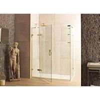 Roman Liberty 8mm Brushed Brass 2 In-line Panels Only for Side Panel Fitting - 2000 x 515mm