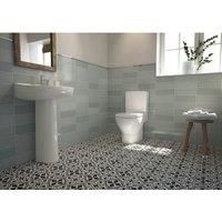 Wickes Soho Ocean Green Ceramic Wall Tile - 300 x 100mm