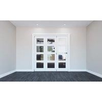 Rohden White Primed 4 Lite Internal Bi-Fold Door Set - 2132 x 2060mm