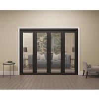 Rohden Fully-Finished Black 1 Lite Internal Bi-Fold Door Set - 2517 x 2060mm