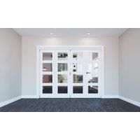 Rohden White Primed 4 Lite Internal Bi-Fold Door Set - 2821 x 2060mm