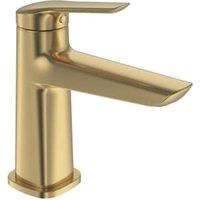 Wickes Mariz Compact Basin Mixer Tap - Brushed Brass