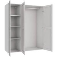 Wickes Ashland White Shaker Triple Wardrobe with Rail & Shelves - 1800 x 1500mm