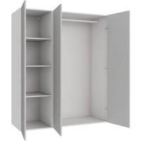 Wickes Claydon Grey Slab Triple Wardrobe with Rail & Shelves - 1800 x 1500mm