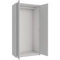 Wickes Claydon Grey Slab Double Wardrobe with Rail, Plinth & Panels - 2083 x 1036mm