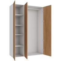 Wickes Claydon Oak Slab Triple Wardrobe with Rail & Shelves - 2250 x 1500mm
