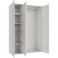 Wickes Ashland White Shaker Triple Wardrobe with Rail & Shelves - 2250 x 1500mm