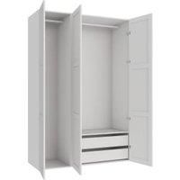 Wickes Ashland White Shaker Triple Wardrobe with Drawers & Shelves - 2250 x 1500mm