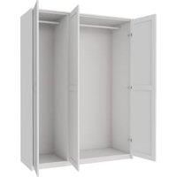 Wickes Ashland White Shaker Triple Wardrobe with Rail, Plinth & Panels - 2083 x 1536mm
